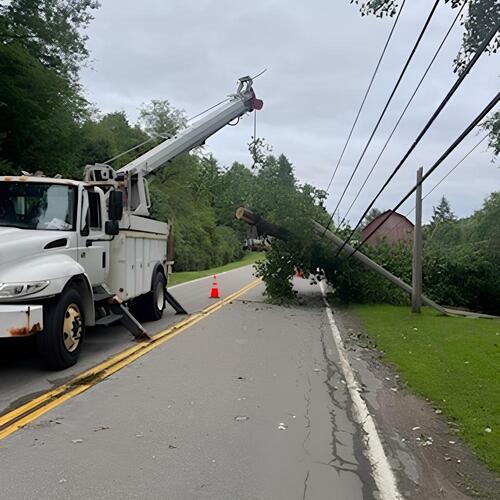 workers dealing with fallen trees